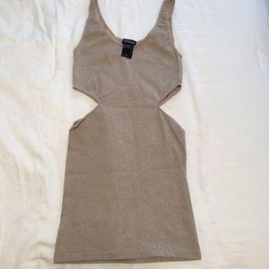 Bebe tan sparkle mini dress
